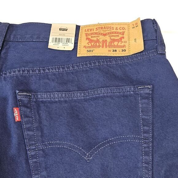Levi's 501 Original 38x30 Jeans / Sits At Waist/Straight Leg - Ocean Cavern/ New - Picture 8 of 8